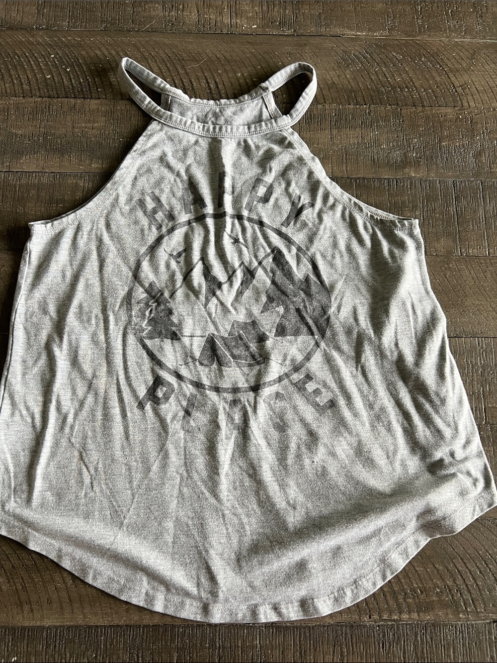 L.O.L. Vintage Grey Graphic Halter Tank